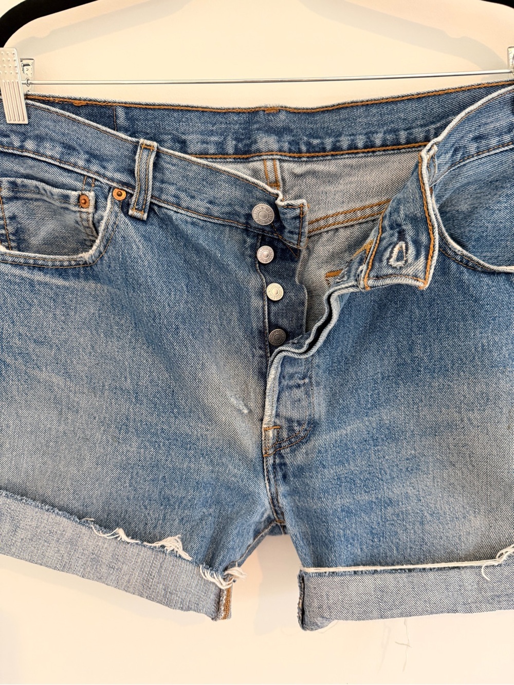 Levi's 501 Denim Cutoff Shorts Light Wash W36